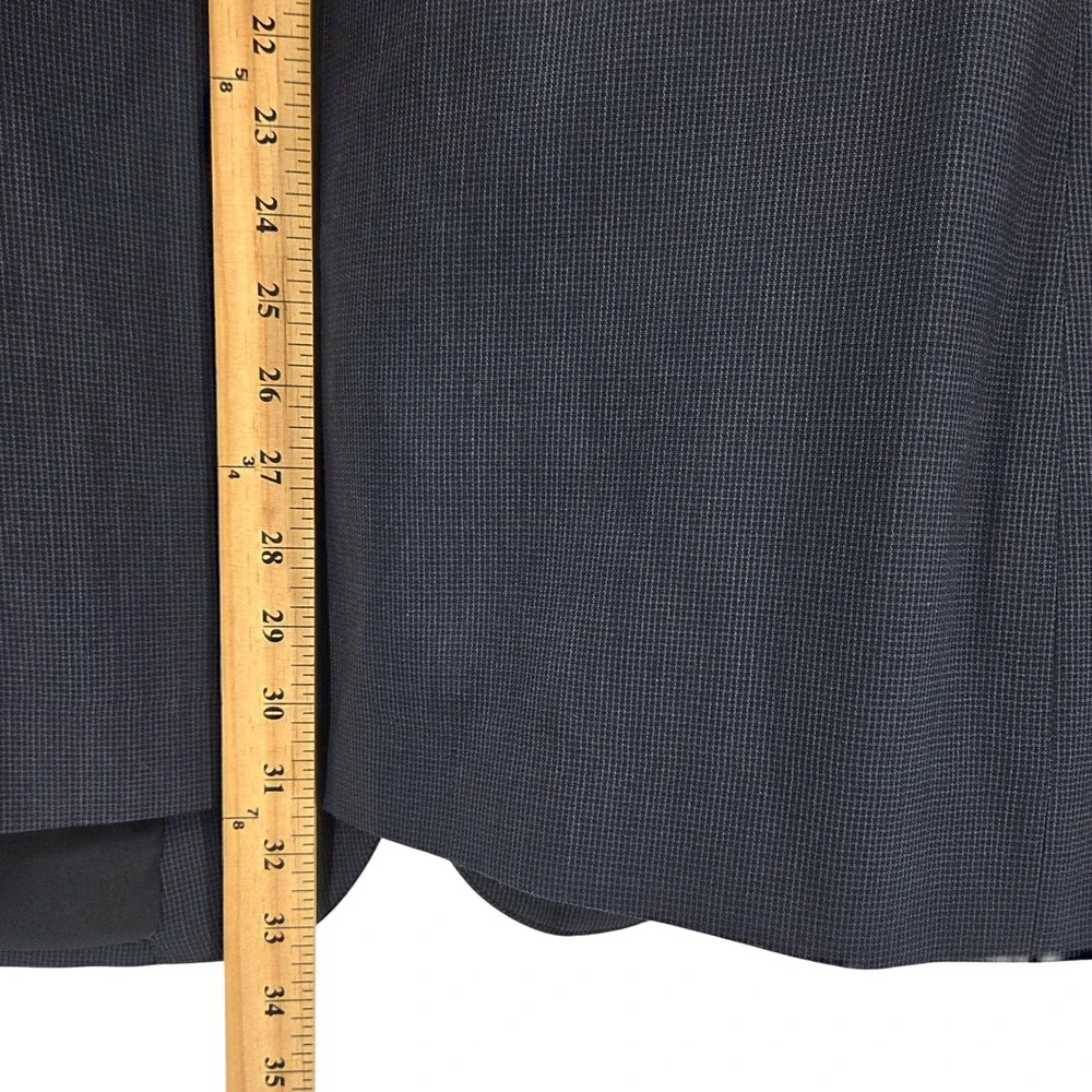 Jos. A. Bank Traveler Blazer Royal Blue Micro‎ Check Plaid Wool Sport Coat 52R